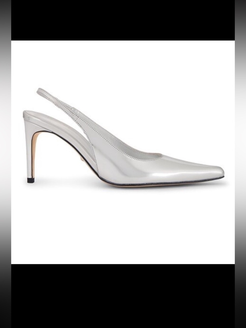 RAYE Bobby pumps shoes Silver metallic Slingbacks high Heels Revolve 6.5